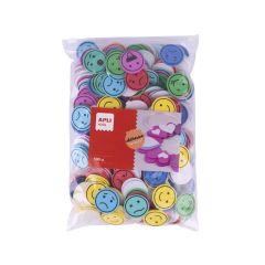 Samolepicí smajlíci APLI JUMBO - mix / 500 ks