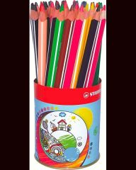 Pastelky STABILO® Trio silná / 38 ks / Kovová dóza