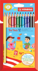 Pastelky STABILO® trojhranné Trio silné / 12 barev