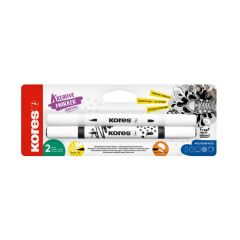 Akrylový popisovač Kreative Marker 2v1 - sada / černá a bílá