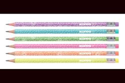 Kores  Tužka trojhranná Kores Collagey Style - HB / barevný mix
