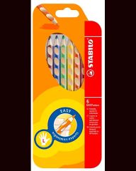 Trojhranné pastelky STABILO EASYcolors - 6 barev / pro leváky