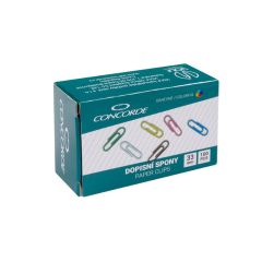 Dopisní spony CONCORDE barevné - 32 mm / 100 ks