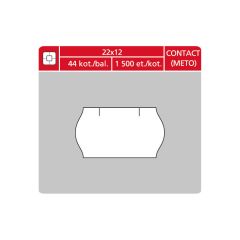 Etikety do etiketovacích kleští - 22 x 12 mm Contact / bílá