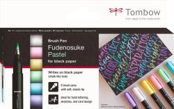 Tombow  Kreativní sada Tombow Fudenosuke - 6 pastelových barev