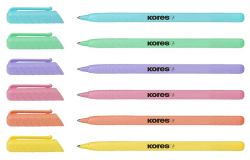 Kores  Kuličkové pero Kores K0 - mix pastelových barev