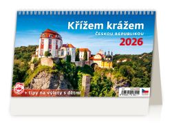 Kalendář stolní obrázkový Křížem krážem ČR / S23