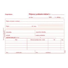 Baloušek  Příjmový pokladní doklad i pro podvojné účetnictví Baloušek A6 / nečíslovaný / 50 listů / ET030