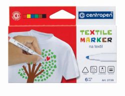 centropen  Značkovač Centropen 2739 na textil - sada 6 ks