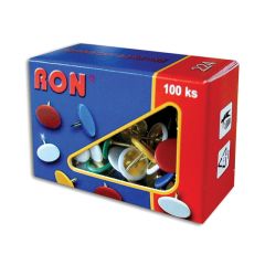 Připínáčky barevné RON - 100 ks / barevný mix