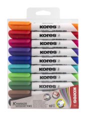 Kores  Popisovač Kores K-Marker Whiteboard - sada 10 ks  / kulatý hrot