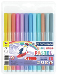 centropen  Popisovače Centropen vypratelné 7550/12 12 ks Pastel