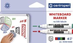 centropen  Značkovač Centropen 8559 stíratelný - sada 4 ks