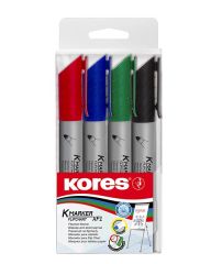 Kores  Popisovač Kores K-Marker Flipchart - sada 4 ks / kulatý hrot