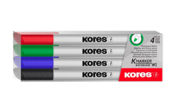 Popisovač Kores K-Marker Whiteboard - sada 4 ks / kulatý tenký hrot