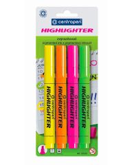 Zvýrazňovač Centropen HIGHLIGHTER 8552 / sada 4 ks