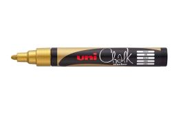 UNI  Popisovač křídový UNI Chalk Marker PWE-5M / zlatá