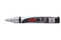 UNI  Popisovač křídový UNI Chalk Marker PWE-5M / stříbrná