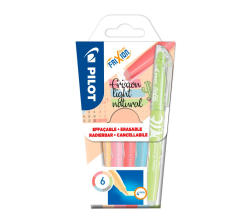 PILOT  Zvýrazňovač Pilot FriXion Light Natural / sada 5 + 1 zdarma