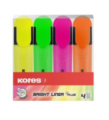 Kores  Zvýrazňovač Kores Bright Liner 36140 sada 4 ks