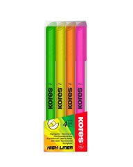 Zvýrazňovač Kores High Liner / sada 4 ks
