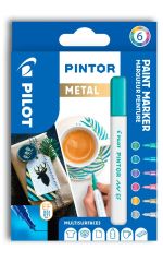 PILOT  Pilot Pintor 4077 EF popisovače Metal akryl sada 6ks