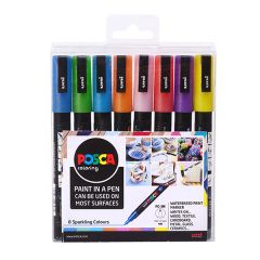 Posca popisovač - sada 8 ks / třpytivé barvy
