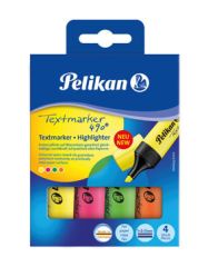 Zvýrazňovač Pelikan 490 NEON / sada 4 ks