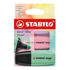STABILO®  Zvýrazňovač Stabilo Boss Original Mini Pastel - sada 3 ks