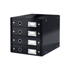 Zásuvkový box Leitz Click & Store - 4 zásuvky / černá