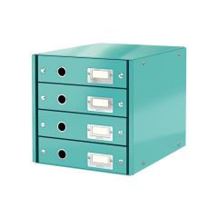 Zásuvkový box Leitz Click & Store - 4 zásuvky / ledově modrá