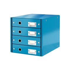 Zásuvkový box Leitz Click & Store - 4 zásuvky / modrá