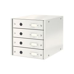 Zásuvkový box Leitz Click & Store - 4 zásuvky / bílá