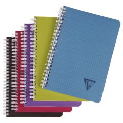 Blok kroužkový Clairefontaine Linicolor intesive A5 - čtvereček / 90 listů / mix barev