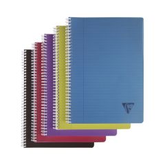 Blok kroužkový Clairefontaine Linicolor intesive A4 - linka / 90 listů / mix barev