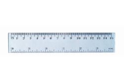 Pravítko 15 cm - transparentní