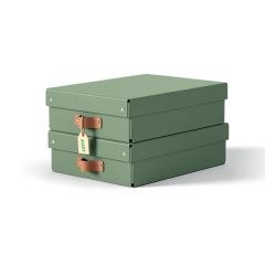 Úložný box Leitz Puro M nízký - zelená / 2 ks