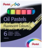 Olejové pastely Pentel - 6 barev / fluorescenční