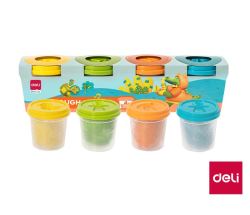 Deli  Modelovací hmota DELI měkká - 4 barvy / kelímek