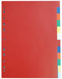 PP Karton  Rozdružovač A4 plastový barevný - 2 x 5 barev