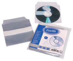 Bantex  Samolepicí kapsa na CD s klopou - na CD / 25 ks