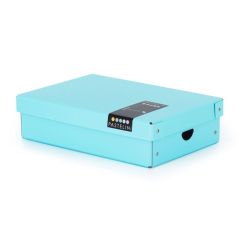 Pastelini  Krabice úložná lamino PASTELINI - modrá / 35,5 x 24 x 9 cm