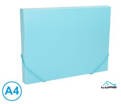 Luma  Box na spisy s gumou A4 - pastelová modrá