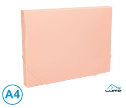 Luma  Box na spisy s gumou A4 - pastelová růžová