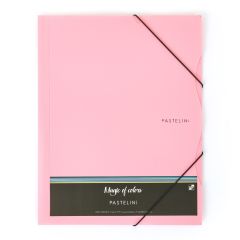 Spisové desky A4 s gumou PASTELINI - růžová