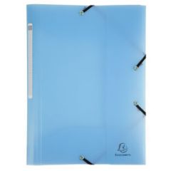 Exacompta  Spisové desky A4 s gumou Exacompta - pastelová  modrá