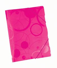 PP Karton  Spisové desky A4 s gumou NeoColori - růžová