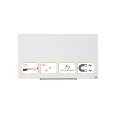 Tabule magnetické skleněné Diamond - 99,3 x 55,9 cm / bílá