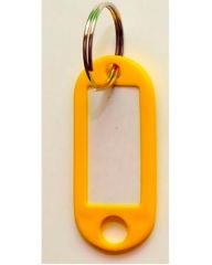 Jmenovky na klíče - 20 x 50 mm / 10ks / žlutá