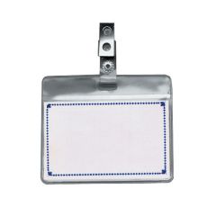 Jmenovka s klipem - 6 x 9 cm / na šířku / s klipem